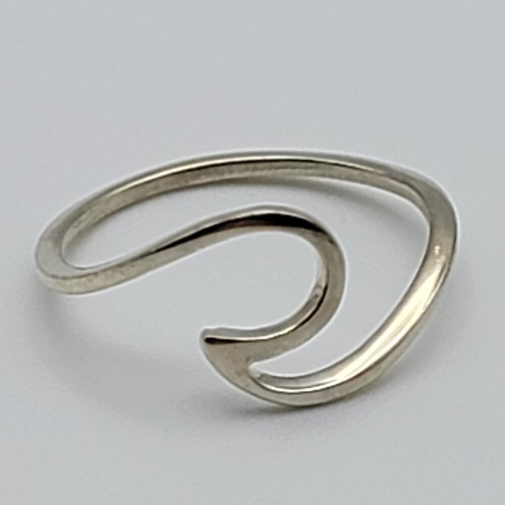 925 Sterling Silver "WAVE" Ring Band 5.5 Minimalist